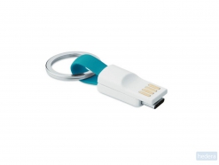 Sleutelhanger USB type C Mini c, turquoise
