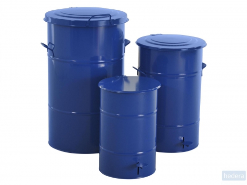Staalverzinkte Vuilnisbak 115 Liter blauw