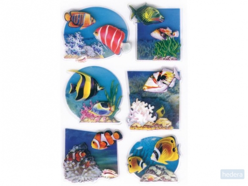 HERMA 6256 Stickers fishes, 3D folie