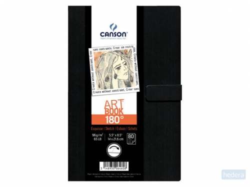 Tekenboek Canson Art 140x216mm 180graden 96gram 80vel