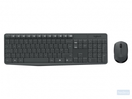 Logitech MK235 Wireless Keyboard and Mouse Combo Keyboard USB QWERTY US International Grey (920-007931)