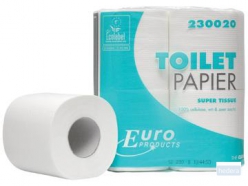 Europroducts toiletpapier, 2-laags, 200 vellen, pak van 4 rollen