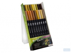 Tombow ABT Dual Brush Pen, set mit 18 aardekleuren