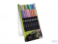 Tombow ABT Dual Brush Pen, set van 18 pastelkleuren