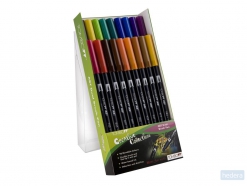 Tombow ABT Dual Brush Pen, set van 18 primaire kleuren