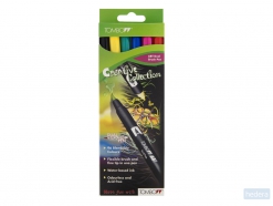 Tombow ABT Dual Brush Pen, set van zes primaire kleuren