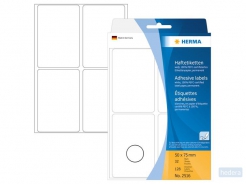 HERMA 2516 Multipurpose-etiketten, 50 x 75 mm, wit, permanent hechtend, om met de hand te beschrijven
