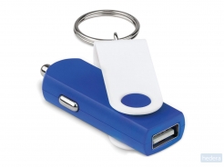 USB autolader sleutelhanger Techring, blauw