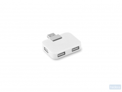 USB Hub, 4 poorten Square, wit