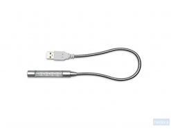 USB LED lampje Lumiflex, mat zilver