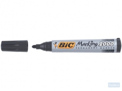 Bic permanent marker 2000-2300 zwart, schrijfbreedte 1,7 mm, ronde punt