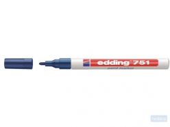 Viltstift edding 751 lakmarker rond 1-2mm blauw