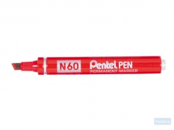 Viltstift Pentel N60 schuin 1.2-6mm rood