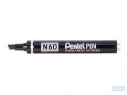 Viltstift Pentel N60 schuin 1.2-6mm zwart