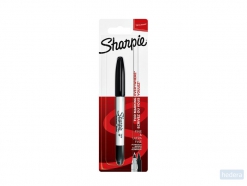 Viltstift Sharpie rond Twin tip ultra fijn & fijn zwart blister à 1 stuk
