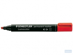 Staedtler Lumocolor 350, permanent marker, schuine punt, 2 - 5 mm, rood