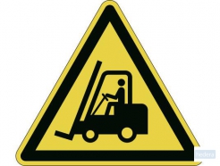 Warning sticker \'Caution! Forklifts\' 430x430 mm