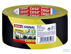 Tesa waarschuwingstape Universal, ft 50 mm x 66 m, geel/zwart
