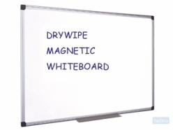 Whiteboard Quantore 90x120cm magnetisch gelakt staal + whiteboard starterkit