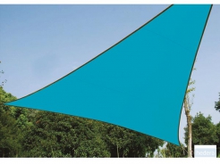 Zonnezeil driehoek - 3.6 x 3.6 x 3.6 m - Hemelsblauw