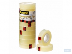 Scotch 550 plakband, 15mmx33m, doos à 10 rol (ind. verpakt)