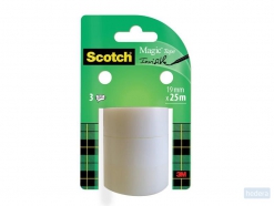Scotch 810 Magic™ onzichtbaar plakband, 19mmx25m, 3 stuks in blisterverpakking