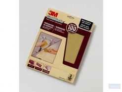 3M SandBlaster™ schuurpapier voor kale ondergronden, korrel: P100, 3 vel in blisterverpakking
