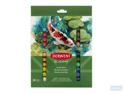 Derwent Academy acrylverf, assorti kleuren, 24 tubes à 12ml
