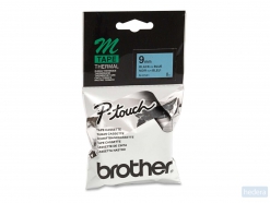 Brother M-K521BZ labelprinter-tape Zwart op blauw (M-K521B)