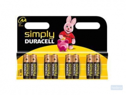 Duracell batterij, AA, 1.5V, 8 stuks
