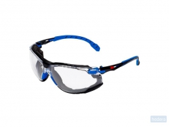 3M Solus™ veiligheidsbril met 1000 Scotchgard™ coating en heldere glazen, blauw/zwart montuur